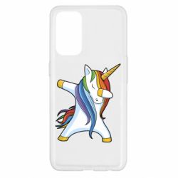 Чехол для Oppo Reno 5 4G Unicorn dabbing - PrintSalon