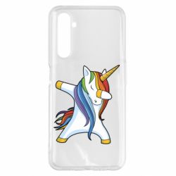 Чехол для Realme 6 Pro Unicorn dabbing - PrintSalon