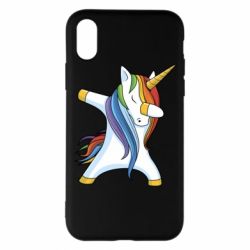 Чехол для iPhone X/Xs Unicorn dabbing - PrintSalon
