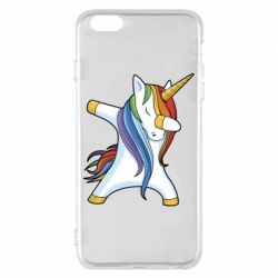 Чехол для iPhone 6 Plus/6S Plus Unicorn dabbing - PrintSalon