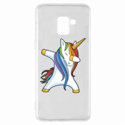 Чехол для Samsung A8+ 2018 Unicorn dabbing - PrintSalon