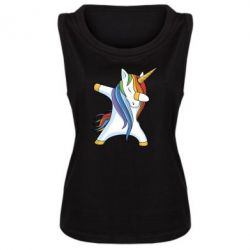 Женская майка Unicorn dabbing - PrintSalon