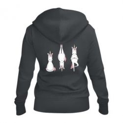 Жіноче худі на блискавці Unicorn in yoga