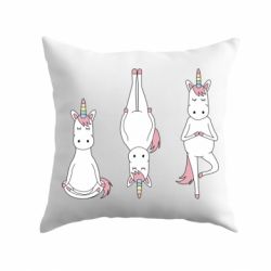 Подушка Unicorn in yoga-PrintSalon Подушка Unicorn in yoga