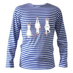 Тельняшка с длинным рукавом Unicorn in yoga - PrintSalon