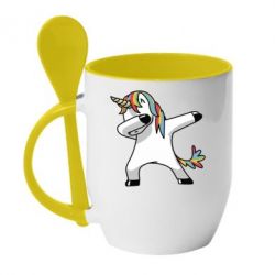 Чашка с ложкой Unicorn SWAG - PrintSalon