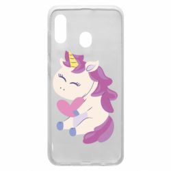 Чехол для Samsung A20 Unicorn with love - PrintSalon