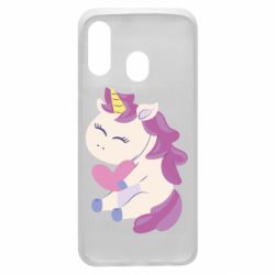 Чехол для Samsung A40 Unicorn with love - PrintSalon