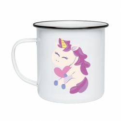 Кружка эмалированная Unicorn with love - PrintSalon