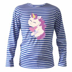 Тельняшка с длинным рукавом Unicorn with love - PrintSalon
