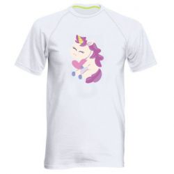 Мужская футболка для спорта Unicorn with love - PrintSalon