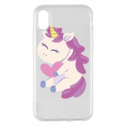 Чехол для iPhone X/Xs Unicorn with love - PrintSalon