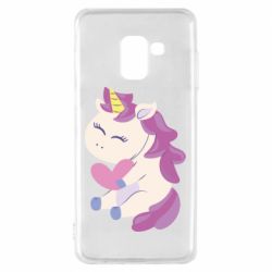 Чехол для Samsung A8 2018 Unicorn with love - PrintSalon