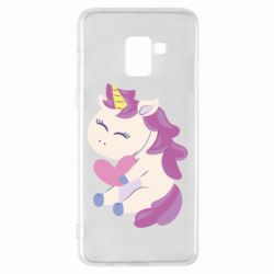 Чехол для Samsung A8+ 2018 Unicorn with love - PrintSalon