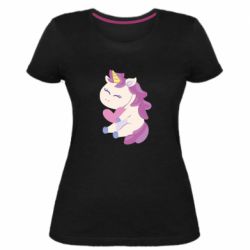Женская премиум футболка Unicorn with love - PrintSalon