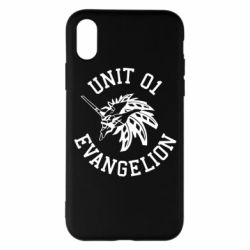 Чехол для iPhone X/Xs Unit 01 evangelion