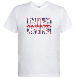 Мужская футболка  с V-образным вырезом United Kingdom - PrintSalon