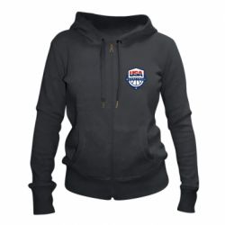 Женское худи на молнии USA basketball - PrintSalon