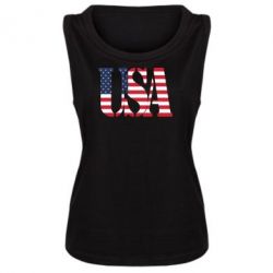 Женская майка USA - PrintSalon