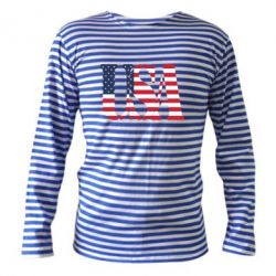 Тельняшка с длинным рукавом USA - PrintSalon