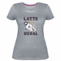 Женская премиум футболка Usual milk - PrintSalon