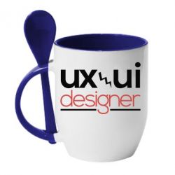Чашка с ложкой UX UI Designer - PrintSalon