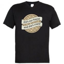 Чоловіча футболка з V-подібним вирізом Вафлі дуже дивні справи - PrintSalon