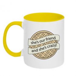 Чашка двокольорова Вафлі дуже дивні справи