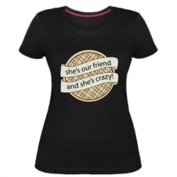 Жіноча преміум футболка Вафлі дуже дивні справи - PrintSalon