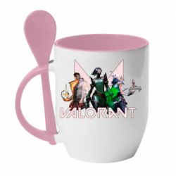 Чашка с ложкой Valorant characters - PrintSalon