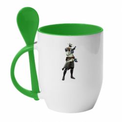 Чашка с ложкой Valorant Cypher - PrintSalon