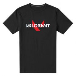 Мужская футболка премиум Valorant glitsh logo - PrintSalon