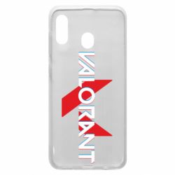 Чехол для Samsung A20 Valorant glitsh logo - PrintSalon
