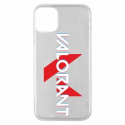 Чехол для iPhone 11 Pro Valorant glitsh logo