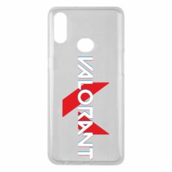 Чехол для Samsung A10s Valorant glitsh logo - PrintSalon