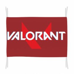 Флаг Valorant glitsh logo - PrintSalon