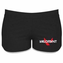 Женские шорты Valorant glitsh logo - PrintSalon