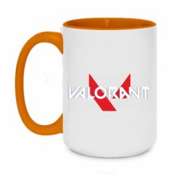 Чашка двухцветная 420ml Valorant glitsh logo - PrintSalon