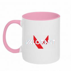 Чашка двухцветная 320ml Valorant glitsh logo - PrintSalon