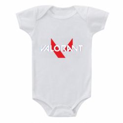 Детский бодик Valorant glitsh logo - PrintSalon