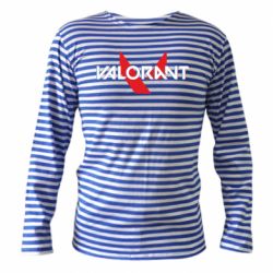 Тельняшка с длинным рукавом Valorant glitsh logo - PrintSalon