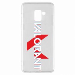 Чехол для Samsung A8+ 2018 Valorant glitsh logo - PrintSalon