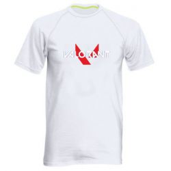 Мужская футболка для спорта Valorant glitsh logo - PrintSalon