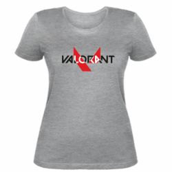 Женская футболка Valorant logo intersection