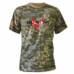 Камуфляжна футболка Valorant logo intersection-PrintSalon Камуфляжна футболка Valorant logo intersection
