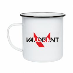 Кружка эмалированная Valorant logo intersection