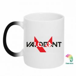 Чашка-хамелеон Valorant logo intersection
