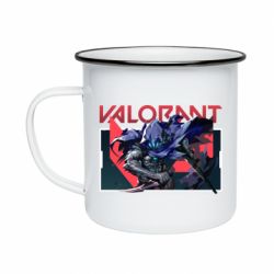 Кружка эмалированная Valorant Omen art
