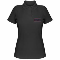 Женское поло Valorant text - PrintSalon
