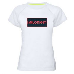 Женская футболка для спорта Valorant text - PrintSalon